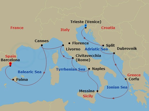 Trieste (Venice) Discount Cruises