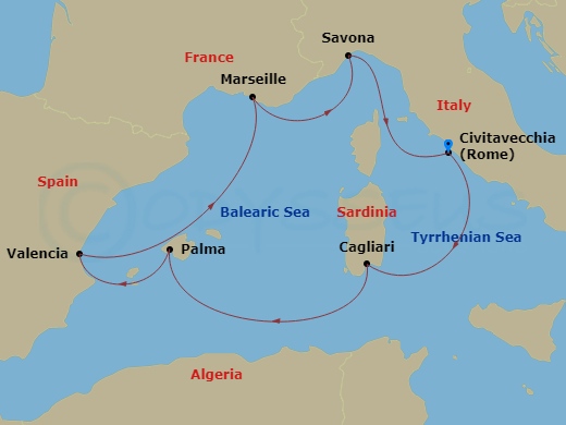 Civitavecchia (Rome) Discount Cruises