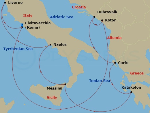 Civitavecchia (Rome) Discount Cruises